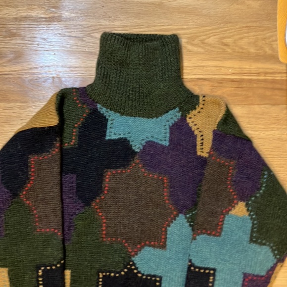 Gorgeous mens hand knit wool turtleneck sweater Mitsumine - Picture 3 of 8